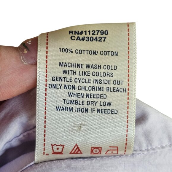 True Religion Light Pastel Purple Collared Button Up Blouse Sz S - Picture 7 of 7